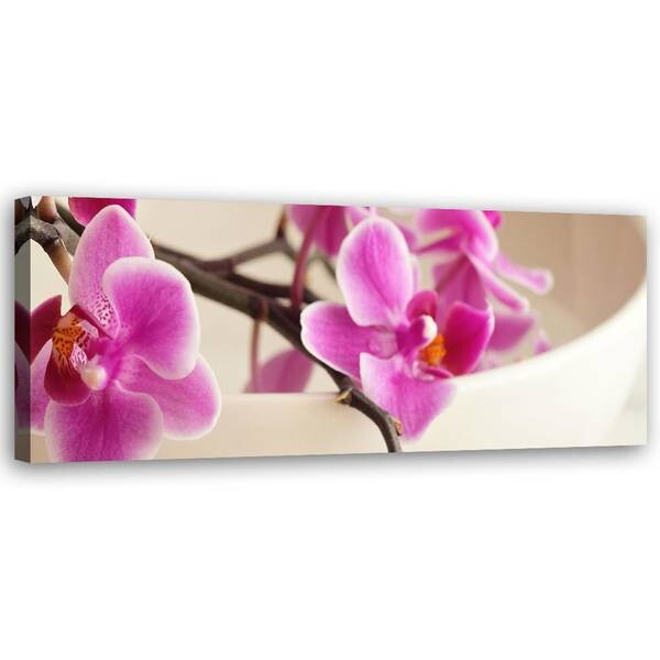 

Картина арт-принт KUNSTLOFT Pink Orchids in Ceramic Bowl, светло-розовый
