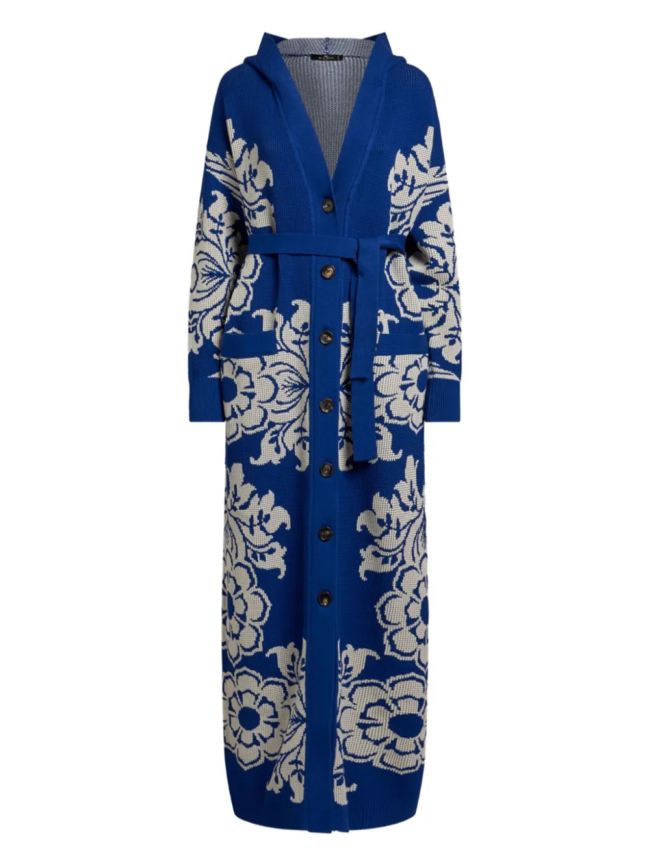 

Кардиган ETRO с цветочным жаккардом, синий