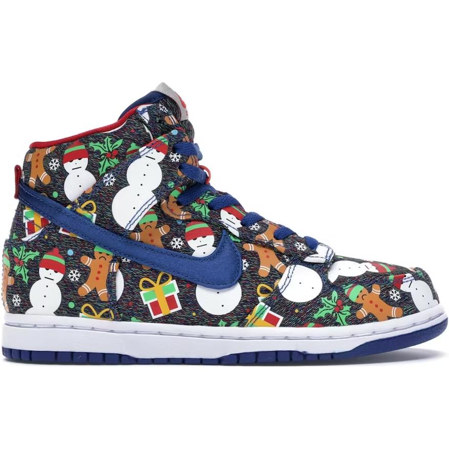 Nike Детские кроссовки для скейтбординга Dunk SB Slip с противоскользящим покрытием, высокие, черно-синие, для детей от 3 до 7 лет — фото 2