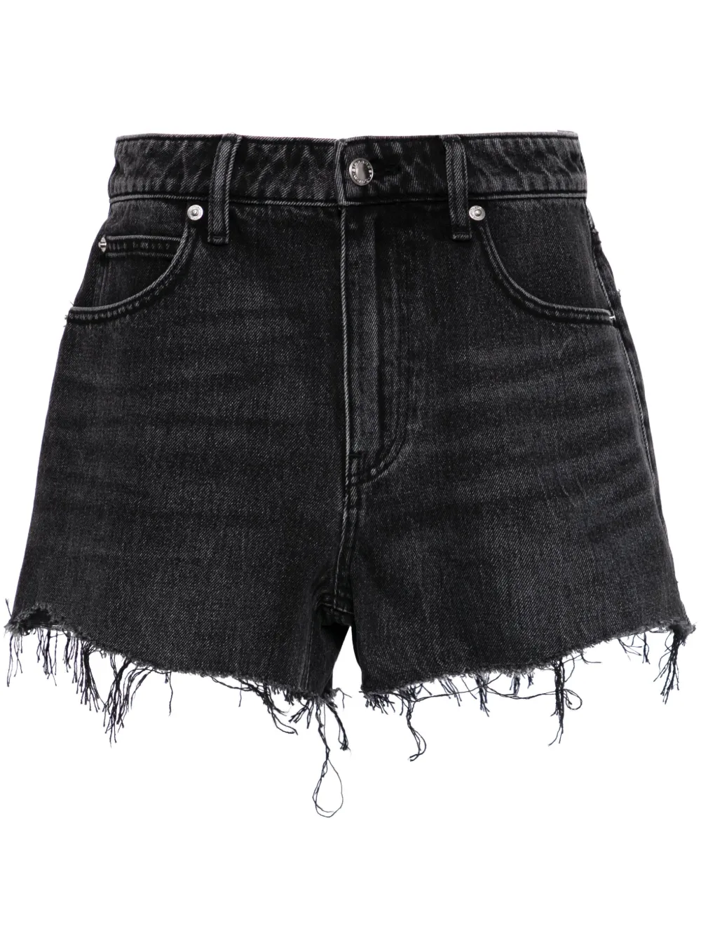 

Джинсовые шорты с завышенной талией Alexander Wang, черный