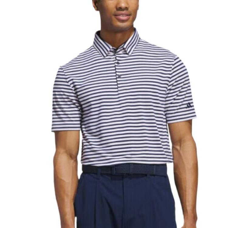 

Футболка-поло Ultimate365 Stripe с доставкой для участников AdiClub Adidas, белый/темно-синий
