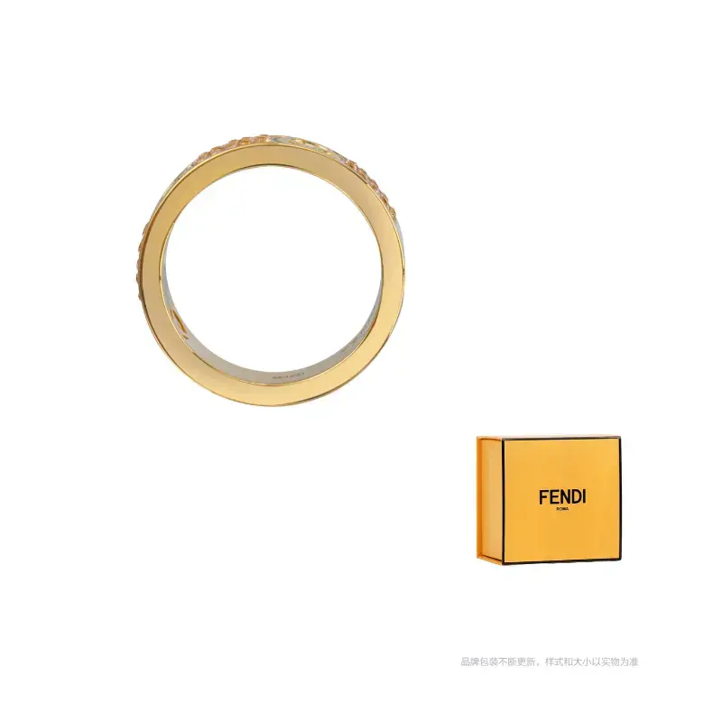 

Костюмированное кольцо с кристаллами 21th Century Plated F Is Crystal Band FENDI