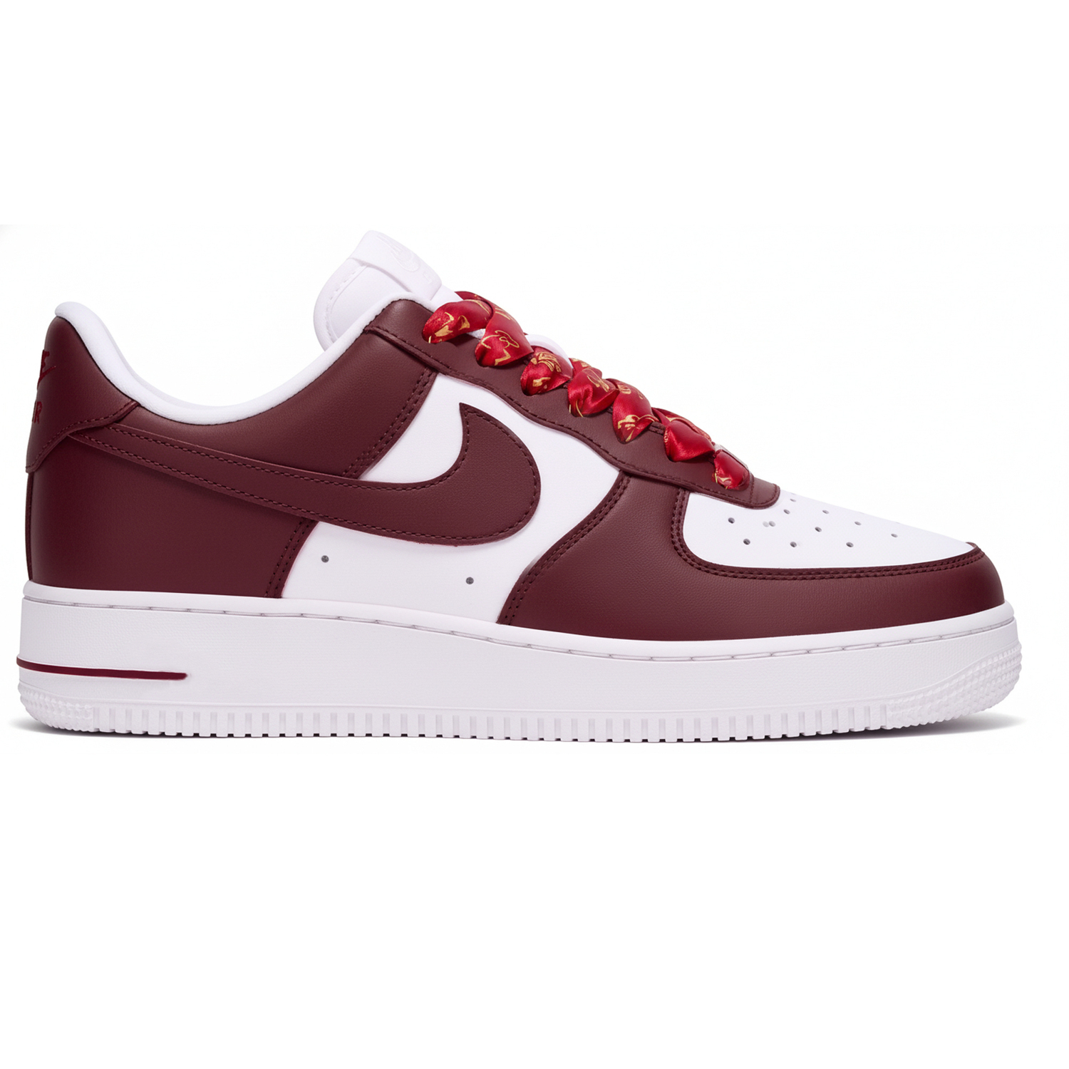Nike Air Force 1 'Panda Leather', Sanci Laboratory, Horse Year, Wedding Shoes, Red Saddle Horse — фото 3