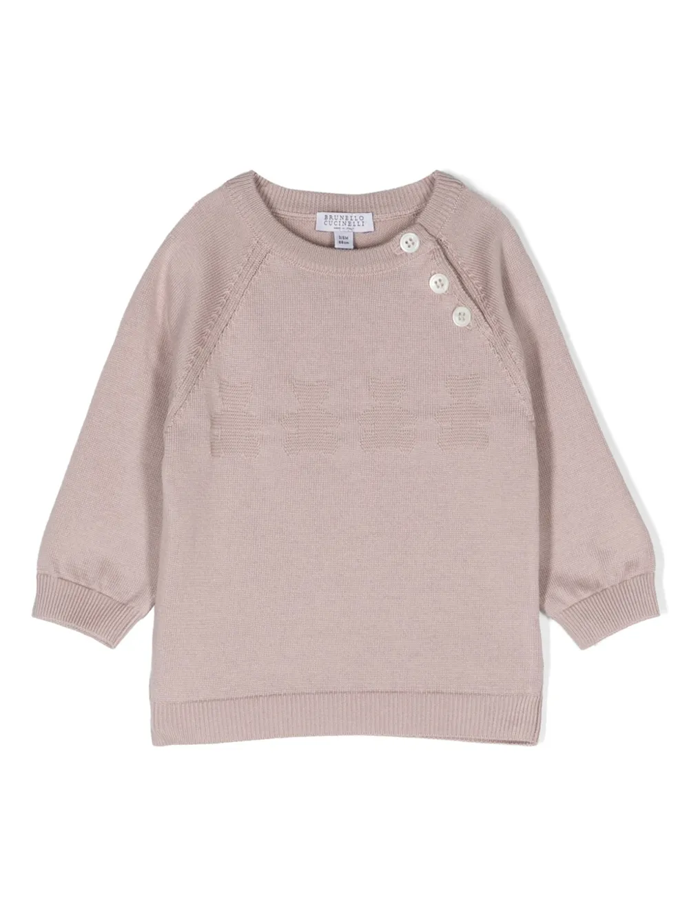 

Джемпер с узором Brunello Cucinelli Kids, розовый