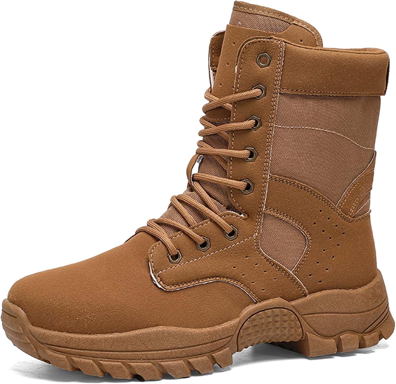 

Мужские походные ботинки для улицы, противоскользящие, износостойкие, для военной подготовки, боевые, для джунглей, пустыни, охоты, тактические ботинки, водонепроницаемые высокие кроссовки, черные, коричневые Generic