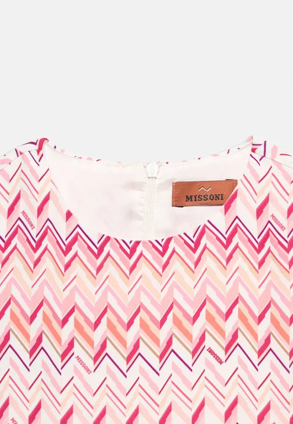 Тканое платье, повседневное платье Missoni, Ivory/Fuchsia — фото 4