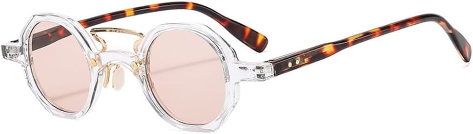 

Женские солнцезащитные очки с двойной перемычкой, мужские с заклепками, градиентной защитой от УФ-излучения UV400, для занятий спортом на открытом воздухе, бега и езды на велосипеде UYPTK, Clear Champagne