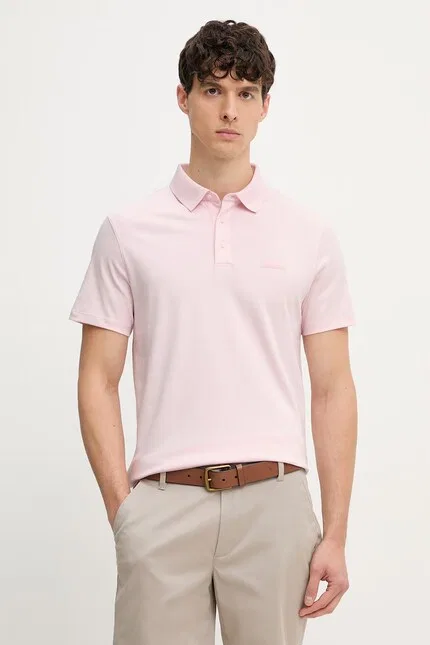 Поло хлопковое Calvin Klein, розовый