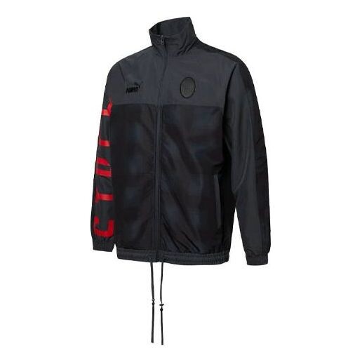 

Куртка stand collar zipper long sleeves logo jacket black Puma, черный