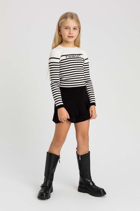 

Детский свитер из смесовой шерсти Twinset, белый