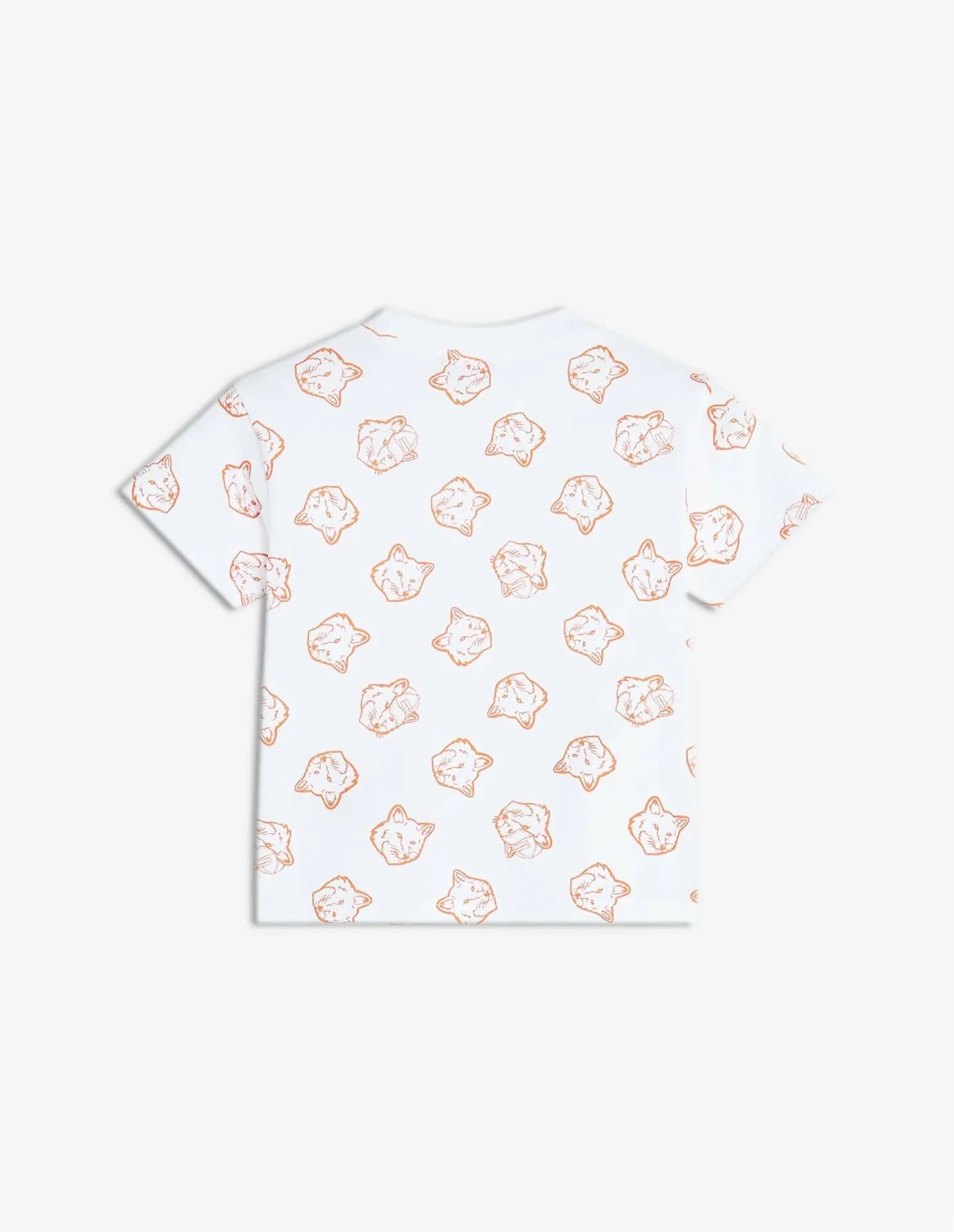 Детская футболка MK x HUNTER FOX HEADS Maison Kitsune, WHITE/ORANGE — фото 2