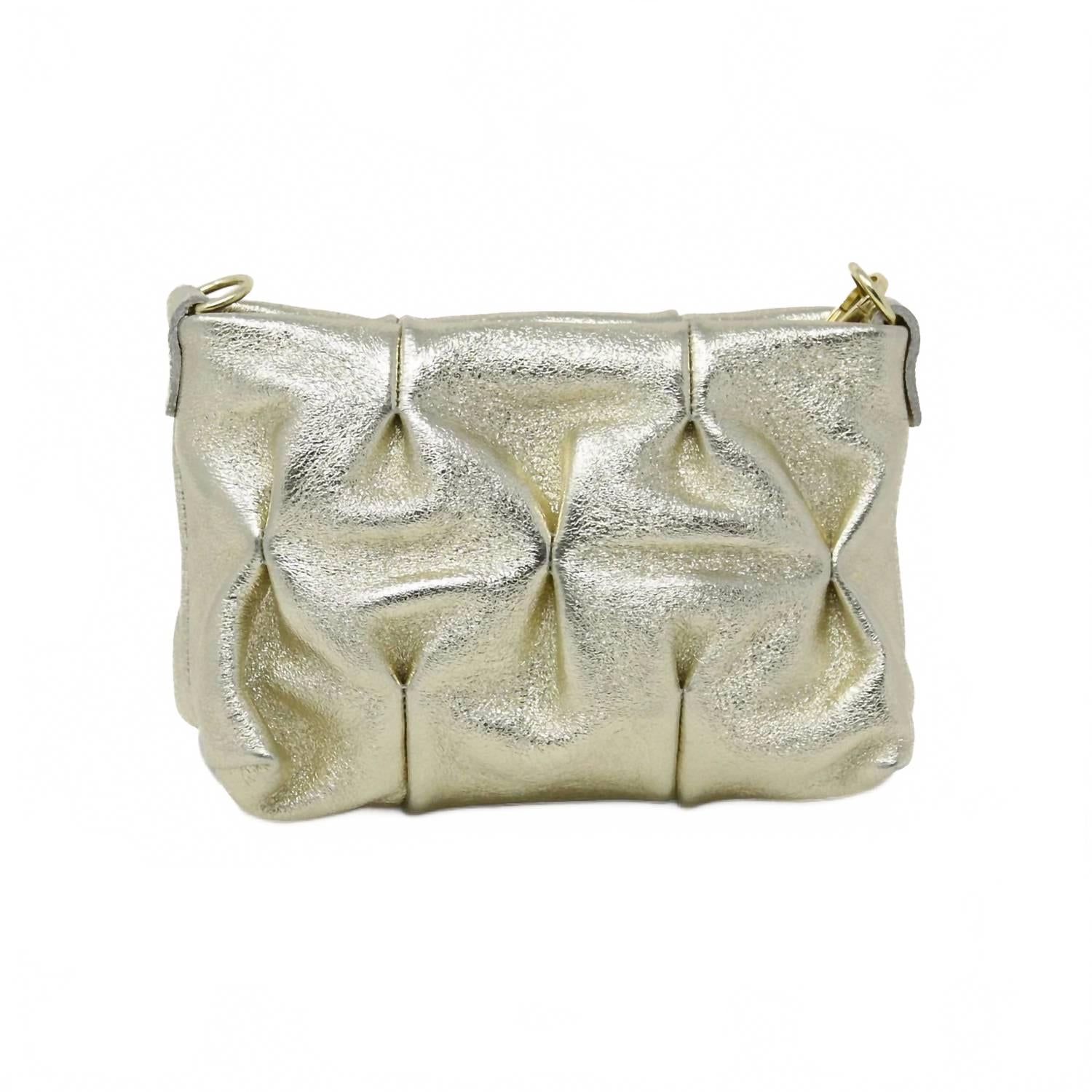 

Вечерняя сумочка Trudy в золотистом металлическом цвете German Fuentes, металлический золотой