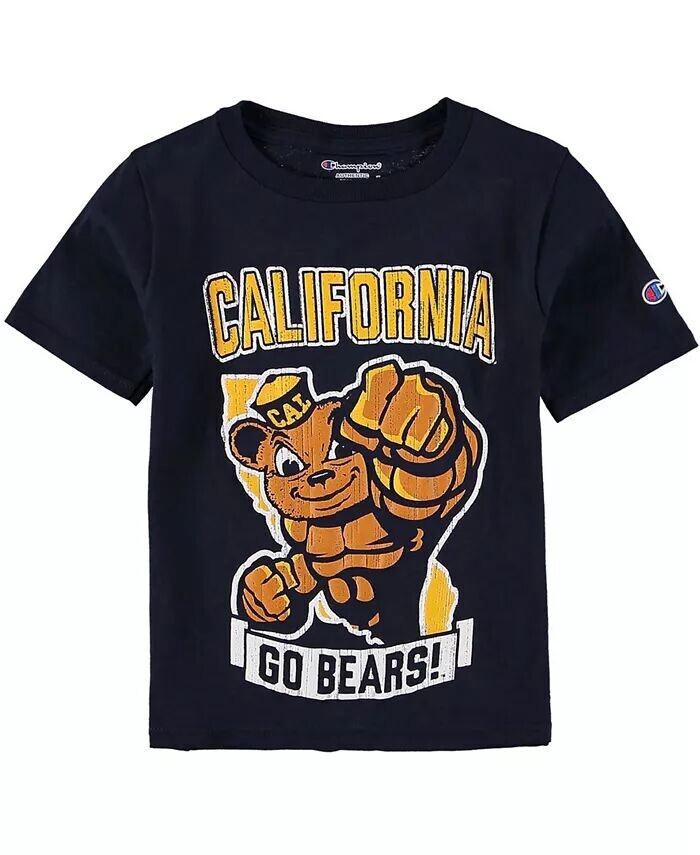 

Темно-синяя футболка-талисман Cal Bears для больших мальчиков и девочек Champion, синий