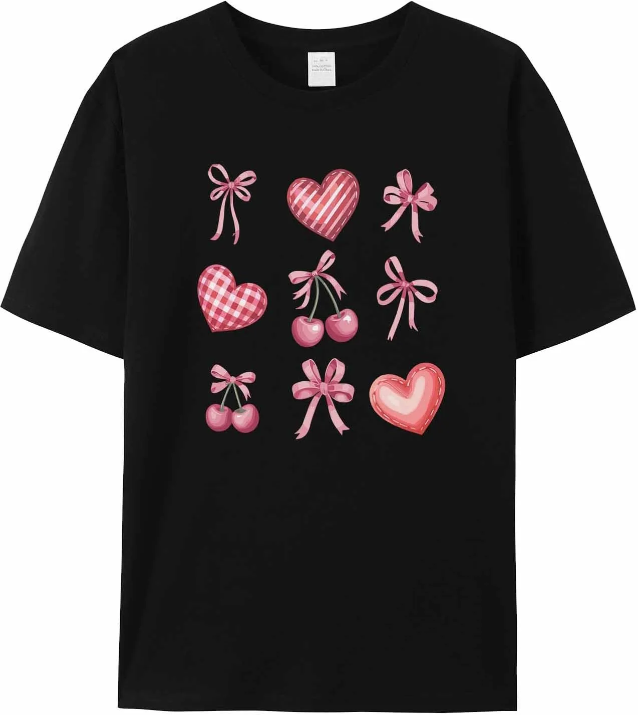 

Мужская футболка с коротким рукавом Pink Heart Bow Cherry jdudh