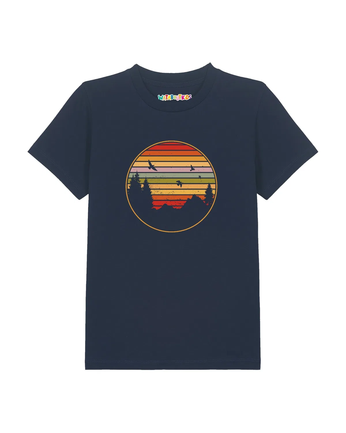 Футболка хлопковая Wat? Apparel, темно-синяя — фото 2