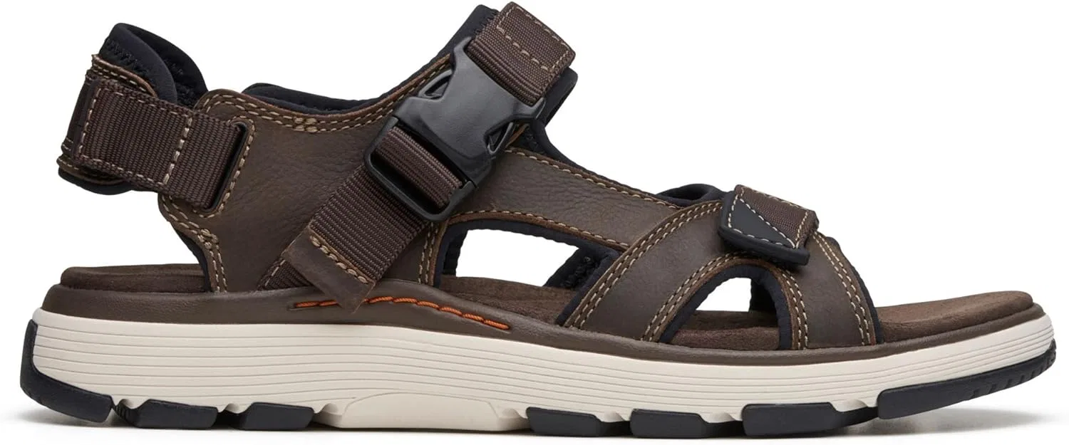 Мужские сандалии Clarks Un Trek Bar из нубука оливкового цвета, артикул 261326297