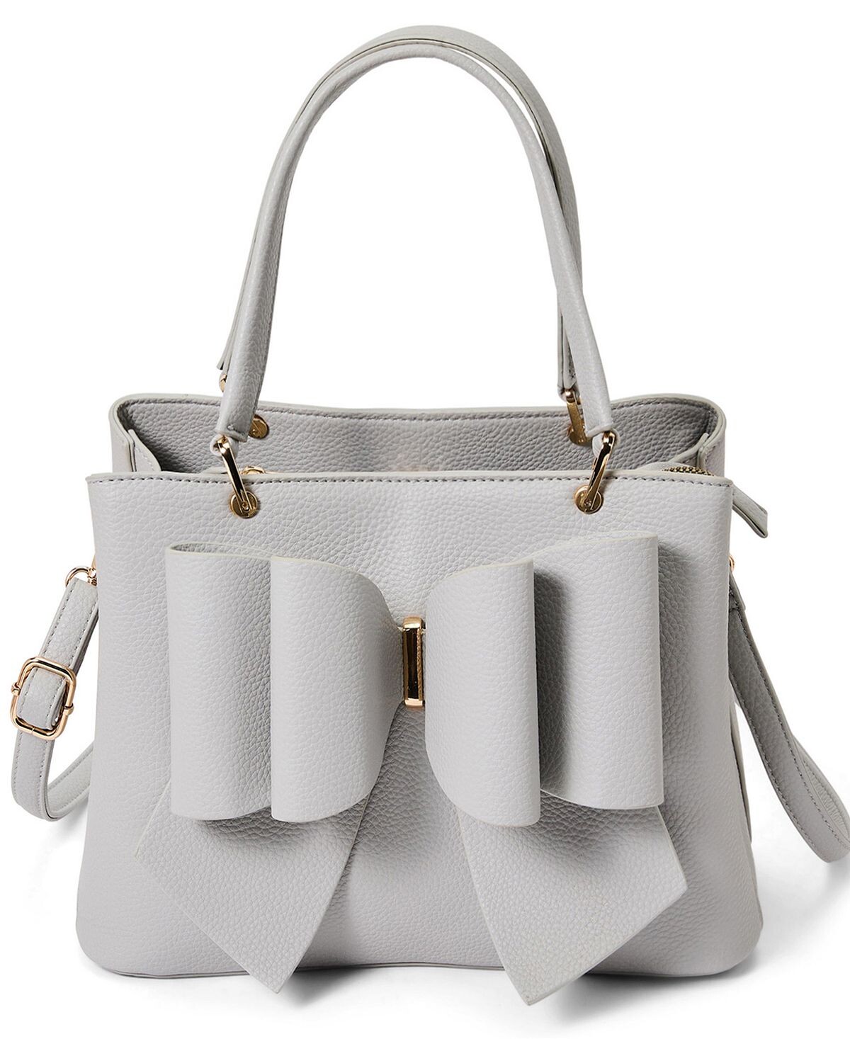 

Женская сумка-саквояж Jenna с тремя отделениями и бантом LIKE DREAMS, серый