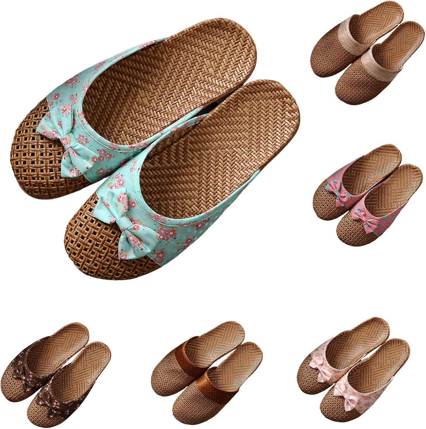 

Женские летние мюли с закрытым носком, широкие сандалии, дышащие балетки, удобные сабо для женщин, легкие повседневные пустотелые туфли, эспадрильи, шлепанцы Generic, зеленый