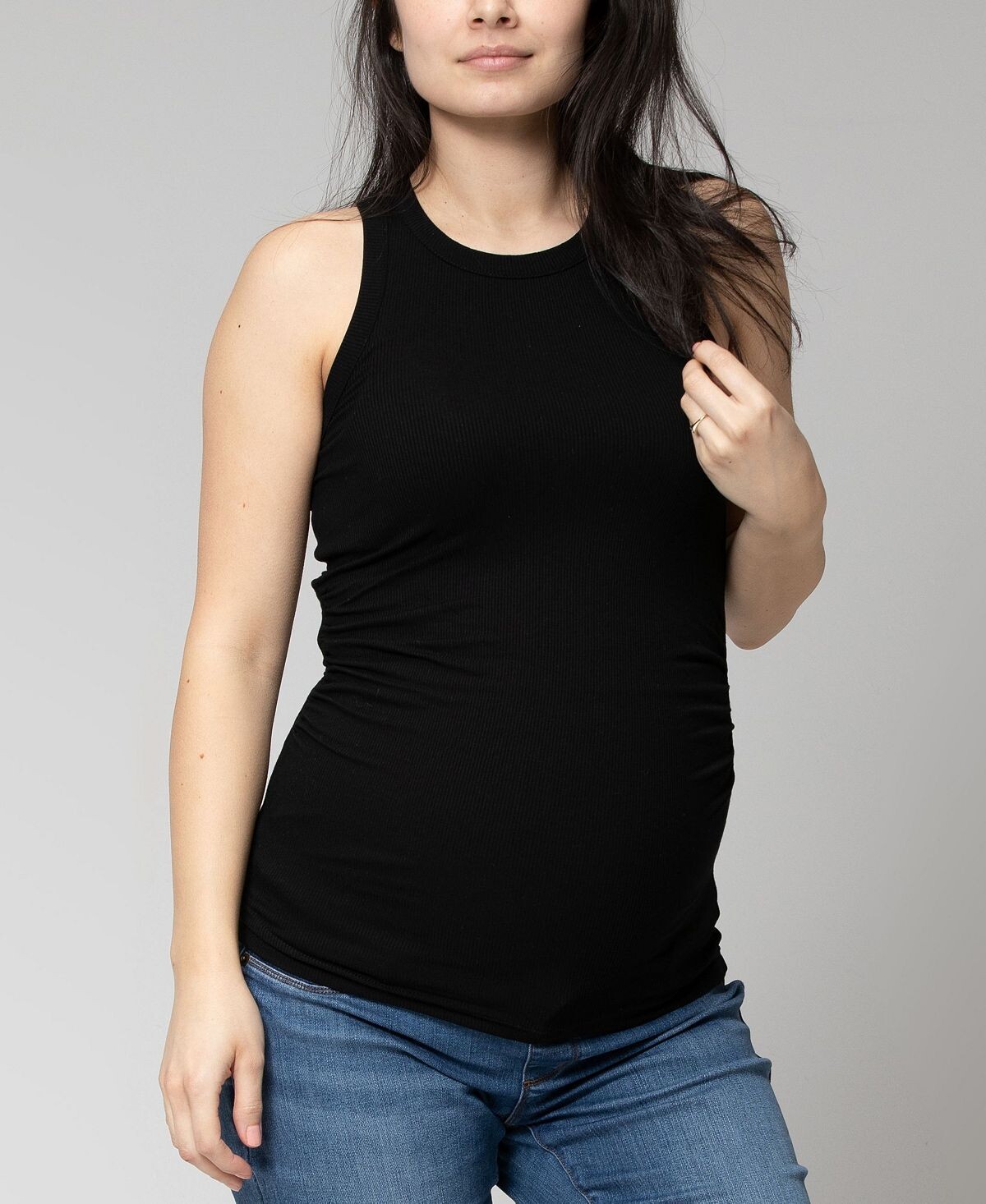 

Женский топ для беременных The Tank Racerback Nom Maternity, черный