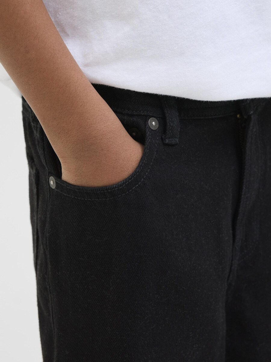 Джинсы свободного кроя Jack & Jones Junior JJIAlex JJOriginal, черный деним — фото 4