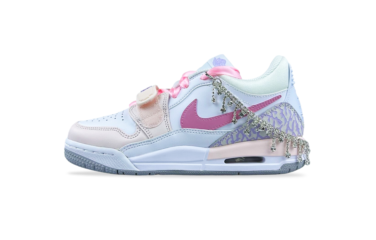 

Jordan Детские баскетбольные кроссовки Legacy 312 с противоскользящим покрытием, низкие, розовые, для подростков