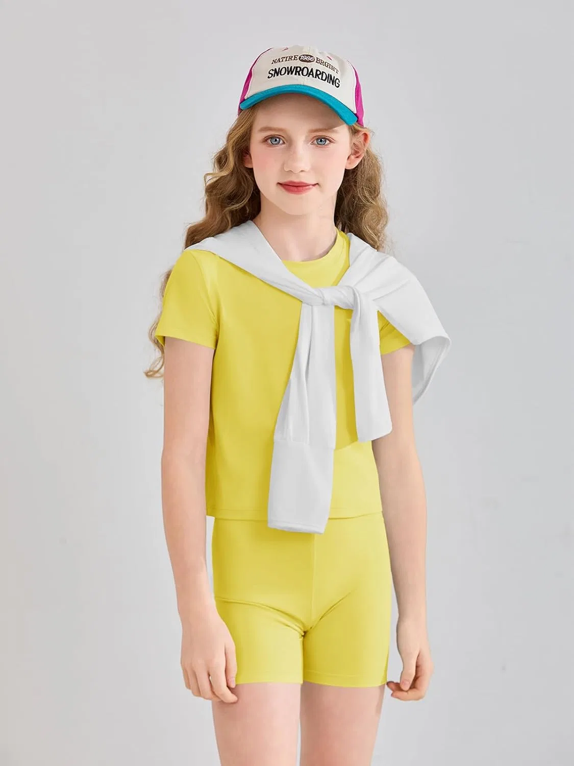 Детский спортивный костюм из полиамида и эластана Haloumoning, 2 предмета, Yellow — фото 4