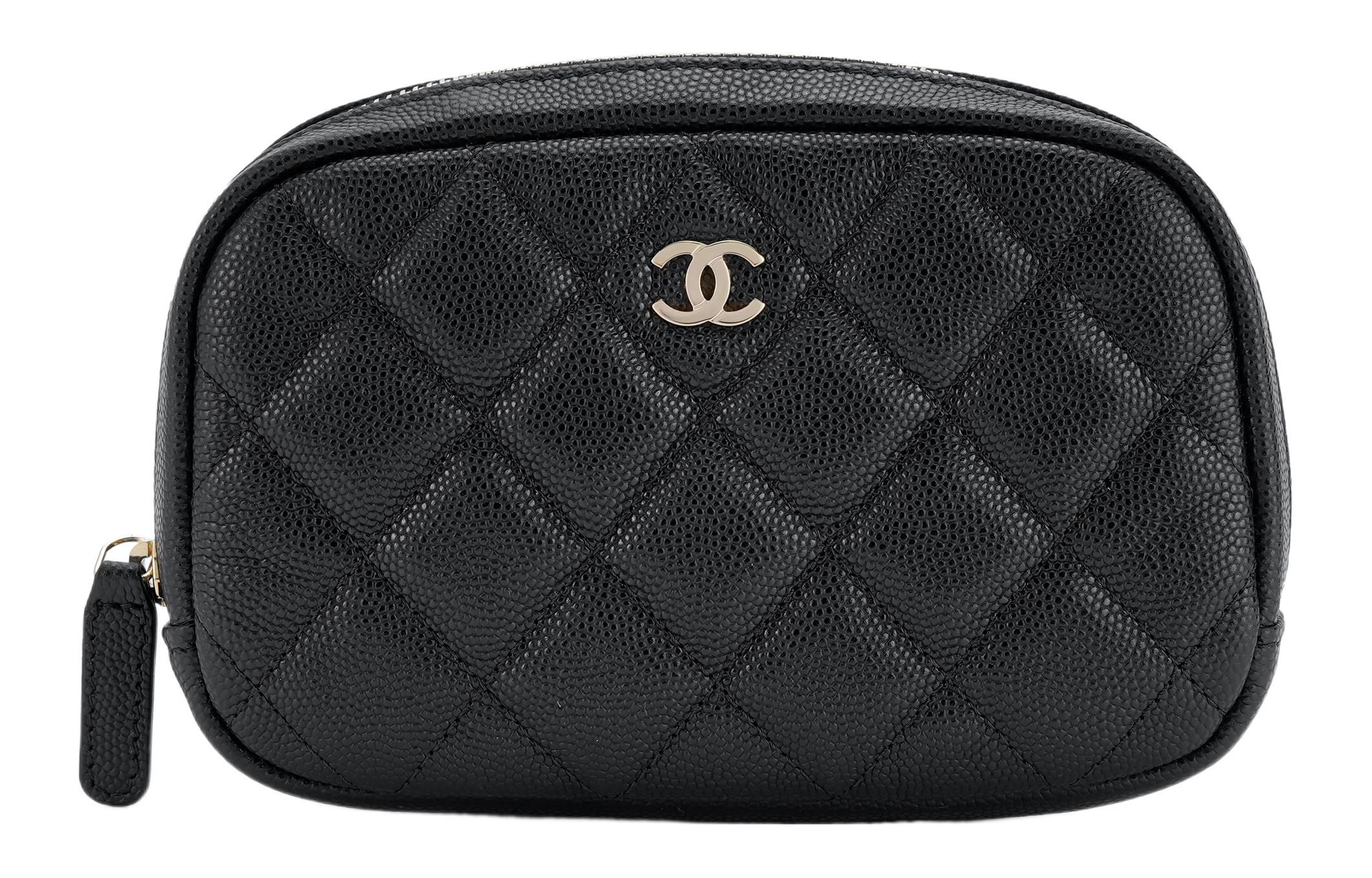 

Личи Граин Кожаная Сумочка-клатч Женская Черная CHANEL
