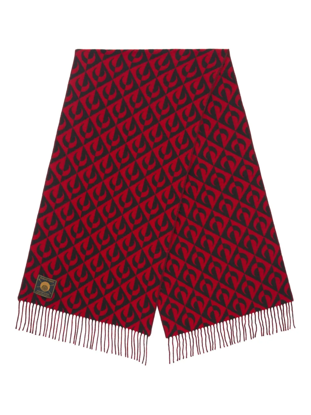 

Шерстяной шарф moon lozenge Marine Serre, красный