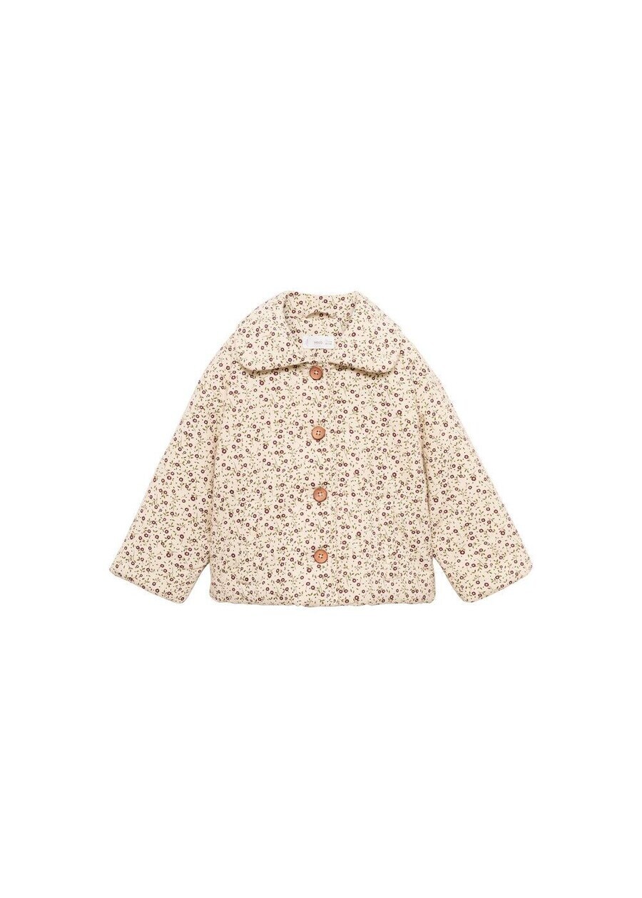 

Всесезонная куртка MANGO KIDS Between-Season Jacket Flow, кремовый