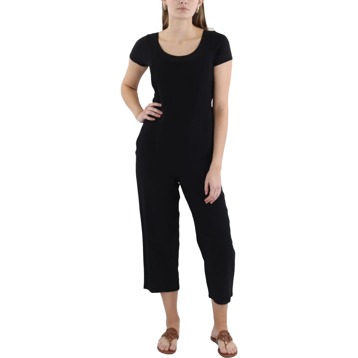 

Женский комбинезон из тенселя Eileen Fisher, черный