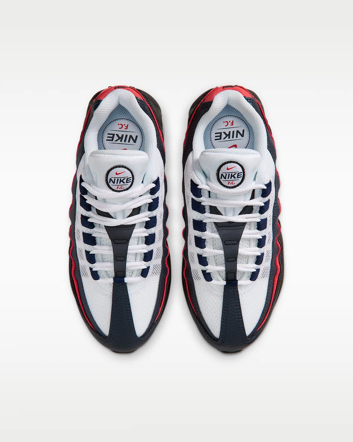 Детские кроссовки Nike Air Max 95 "Big Bubble" LTR SE, Obsidian/Challenge Red/White/Metallic Gold — фото 4