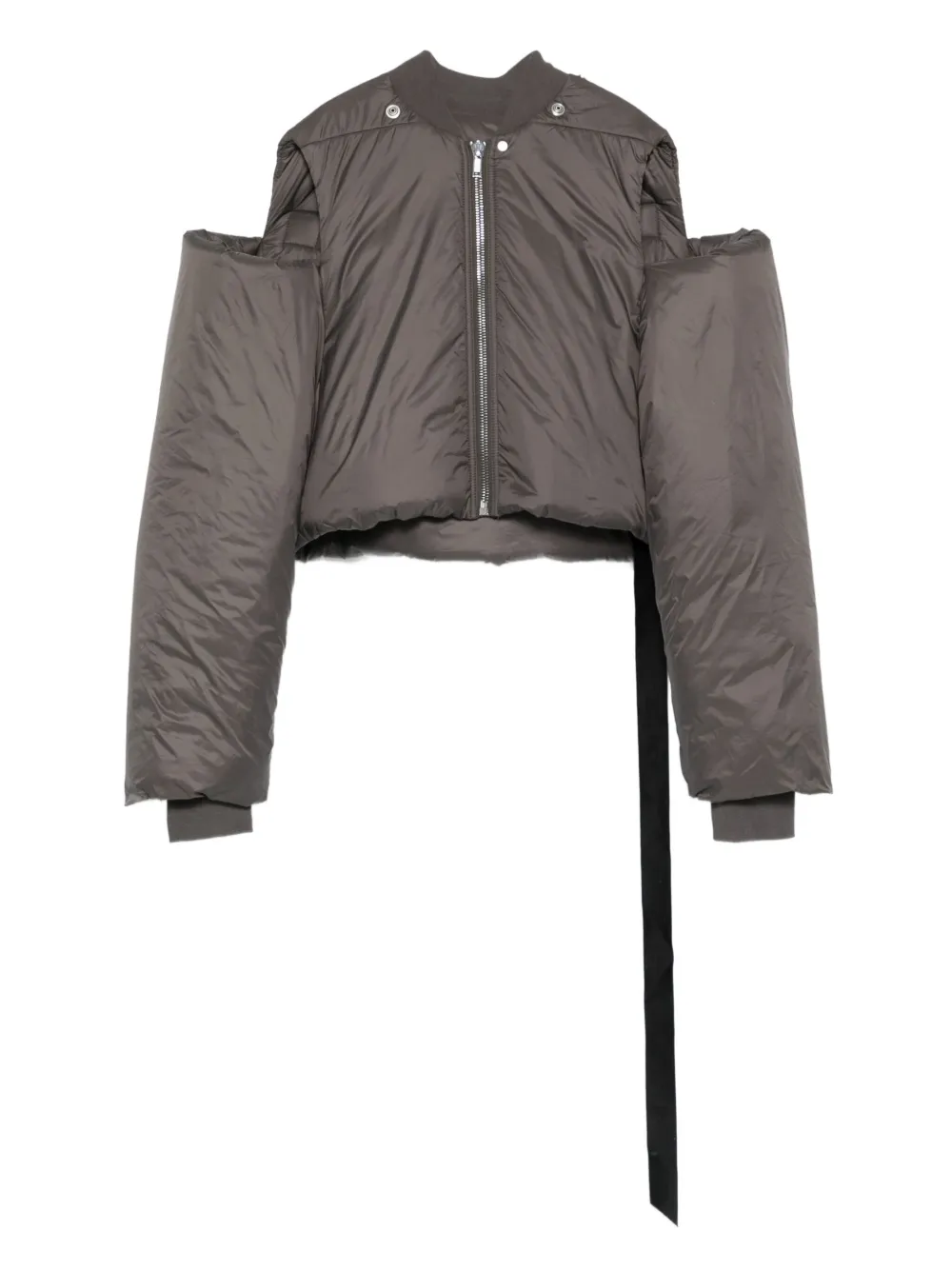 

Укороченная куртка на молнии спереди Rick Owens DRKSHDW, серебряный