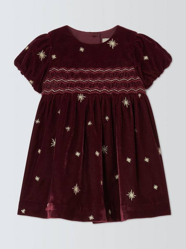 

Детское платье из велюра John Lewis Heirloom Collection, Cabernet