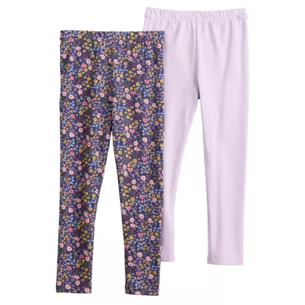

Леггинсы для малышей и девочек 6-12 лет, 2 шт., адаптивные Jumping Beans, цвет floral field purple