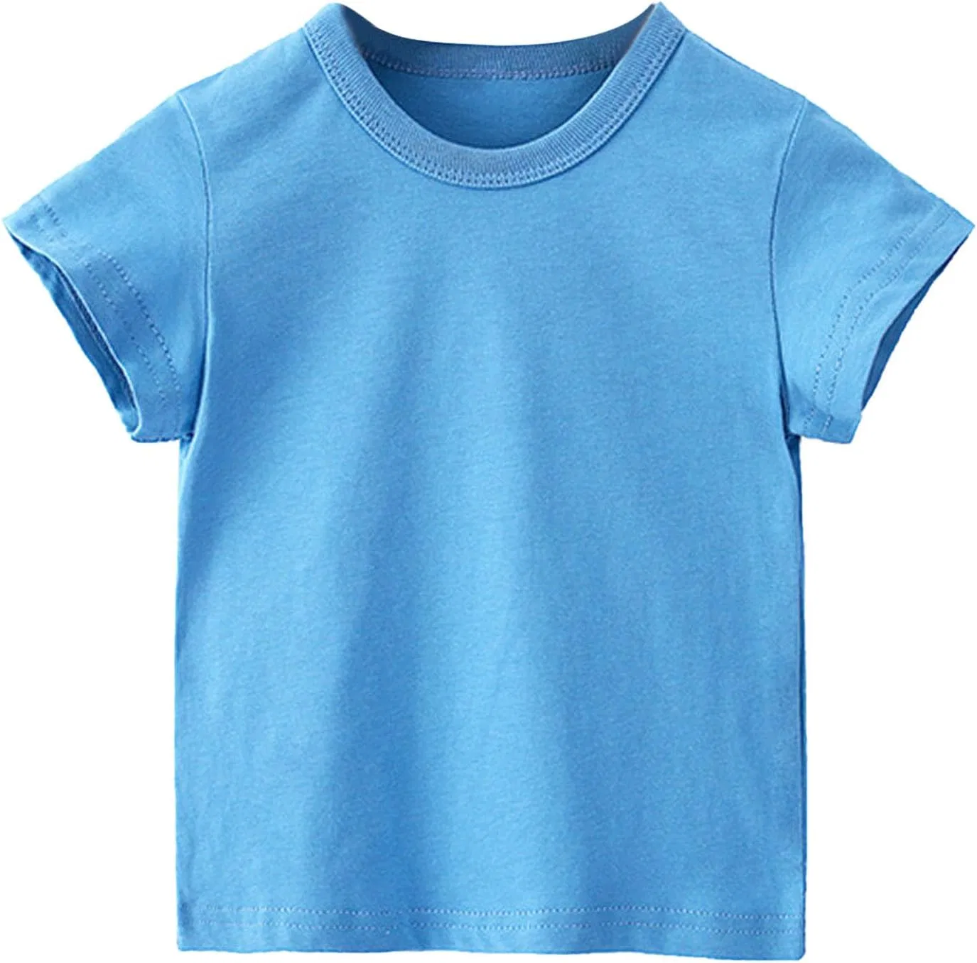 Детская футболка с коротким рукавом, хлопковая, Sky Blue