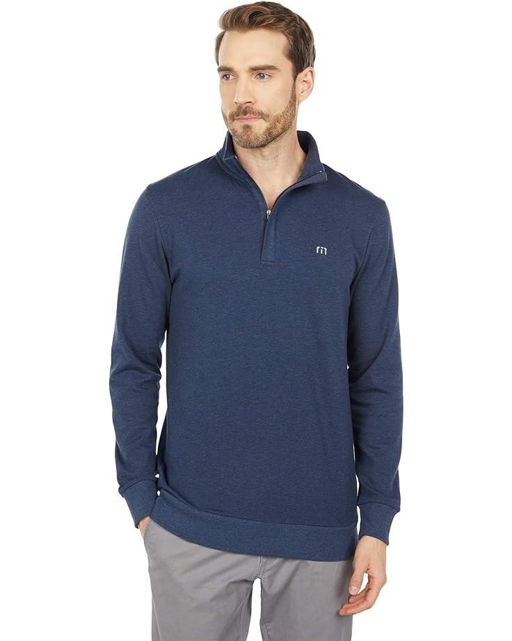 

Куртка TravisMathew Cloud 1/4 Zip 2.0, цвет Heather Blue