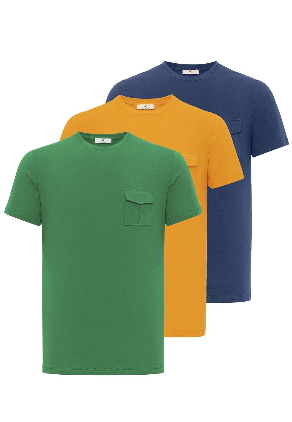 

Футболка базовая Milos 3Pcs Daniel Hills, изумрудно-оранжевый-индиго