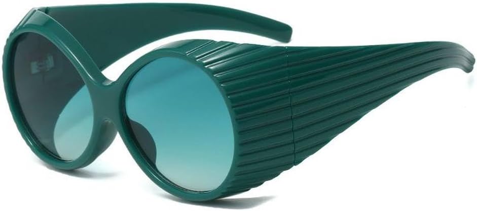 

Круглые солнцезащитные очки в стиле стимпанк для женщин и мужчин, модные солнцезащитные очки большого размера в стиле панк для женщин, винтажные очки, солнцезащитные очки UV400 HYYZZC, C3 Green