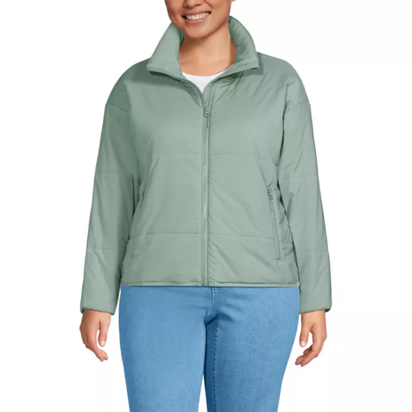 

Утепленная куртка Wanderfree больших размеров Lands' End, цвет lily pad green