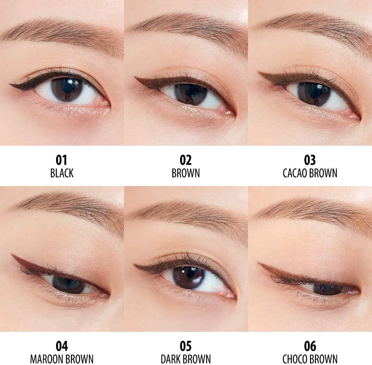 Карандаш для глаз Clio Sharp Simple Waterproof Pencil Eyeliner коричневый — фото 3