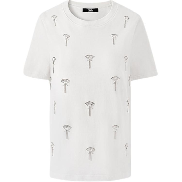 

KARL LAGERFELD / Karl Lagerfeld Jeans Футболка KARL LAGERFELD женская белая, Белый, KARL LAGERFELD / Karl Lagerfeld Jeans Футболка KARL LAGERFELD женская белая