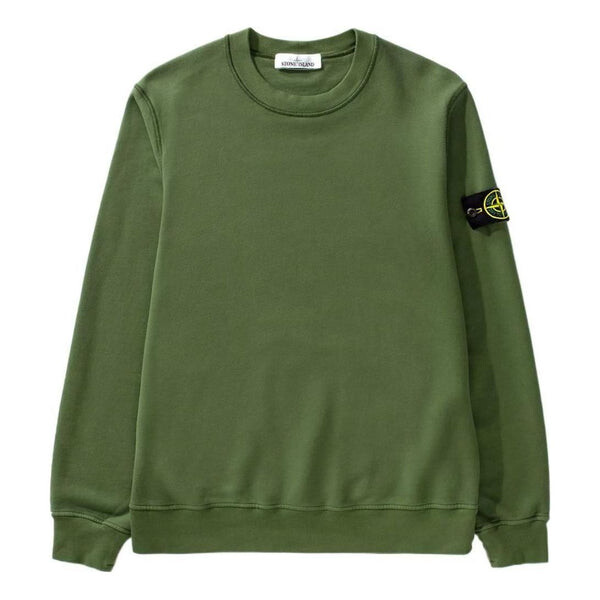 

Толстовка garment dyed classic sweatshirt 'olive' Stone Island, зеленый