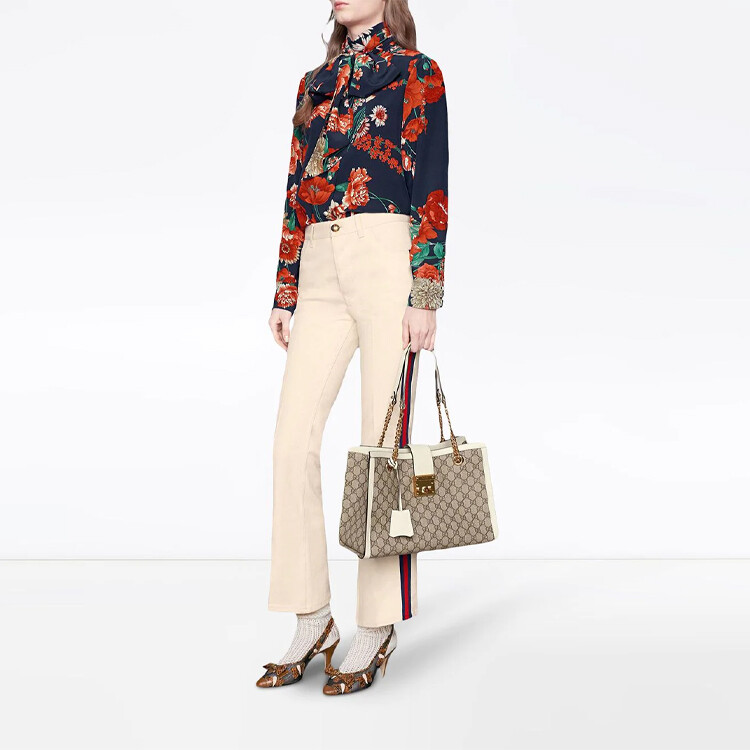 Женские джинсы Gucci оригинальные, премиальное качество, цвет слоновая кость — фото 4