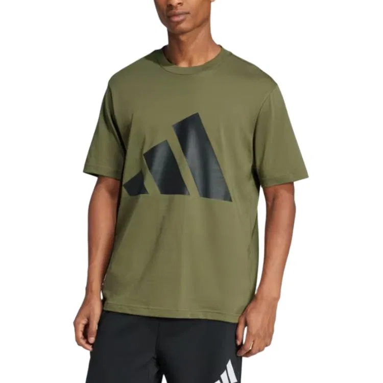 Футболка Adidas Essentials Big Logo, оливково-зеленый