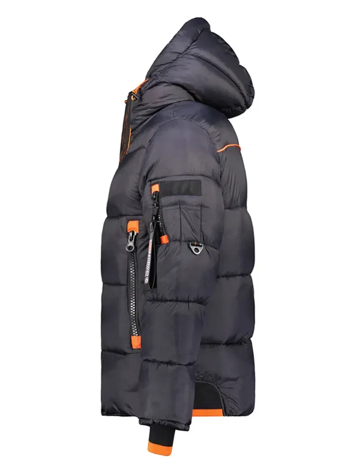 Стеганая куртка с капюшоном, Geographical Norway, темно-синий — фото 4