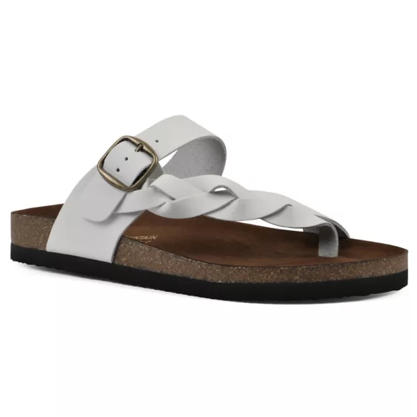 Женские сандалии Crawford на платформе White Mountain, цвет white leather