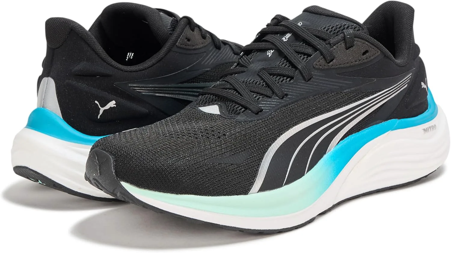 Мужские кроссовки для бега Puma Electrify Nitro, черный/мятный/синий