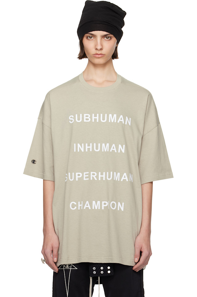 

Футболка Tommy в стиле Champion Edition Rick Owens, цвет pearl