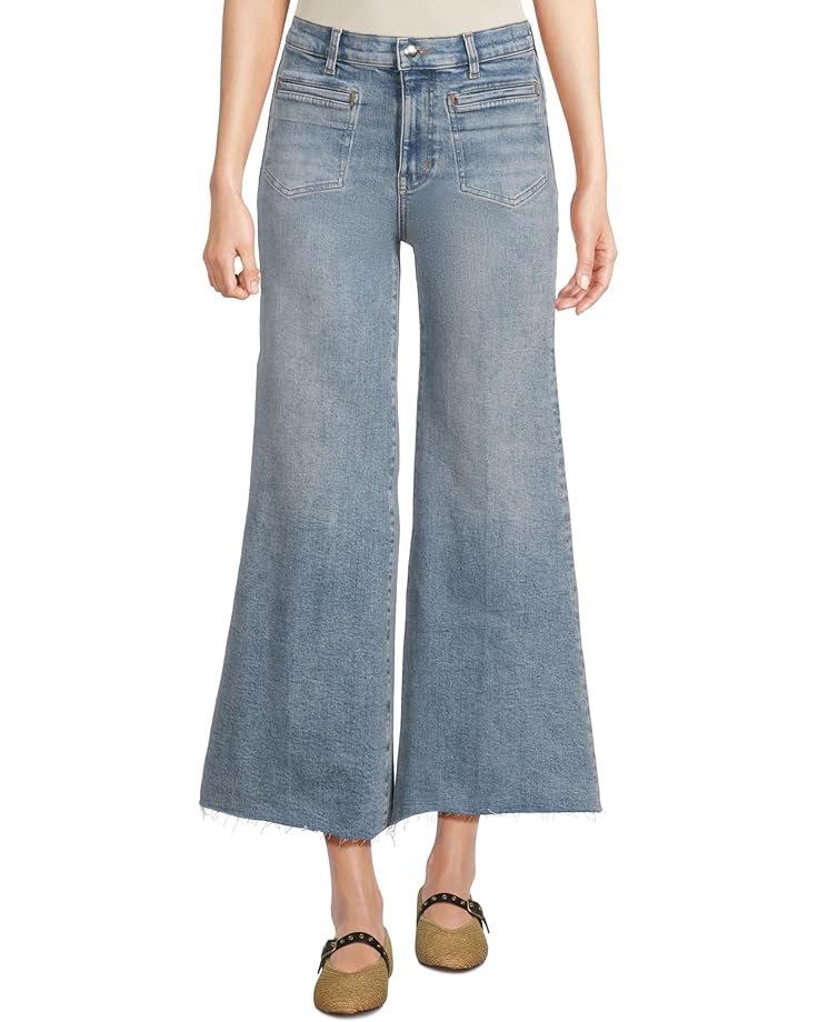 

Джинсы Madewell Patch Pocket Flared Wide Leg Jeans with Raw Hem in Shalimar Wash, цвет Shalimar Wash