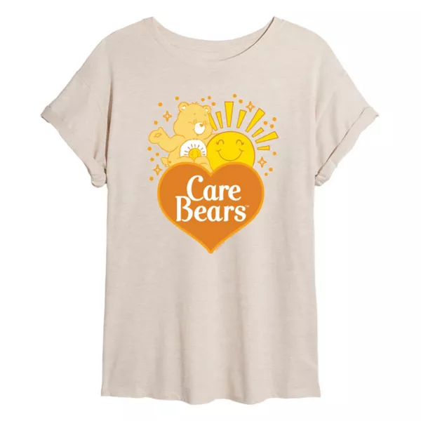 

Футболка большого размера с логотипом Funshine от Juniors Care Bears Licensed Character, бежевый